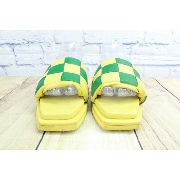 KKCO x Volver Volver Workshop Slide Sandals Leather Lemon Lime Size 10 - Picture 3 of 8